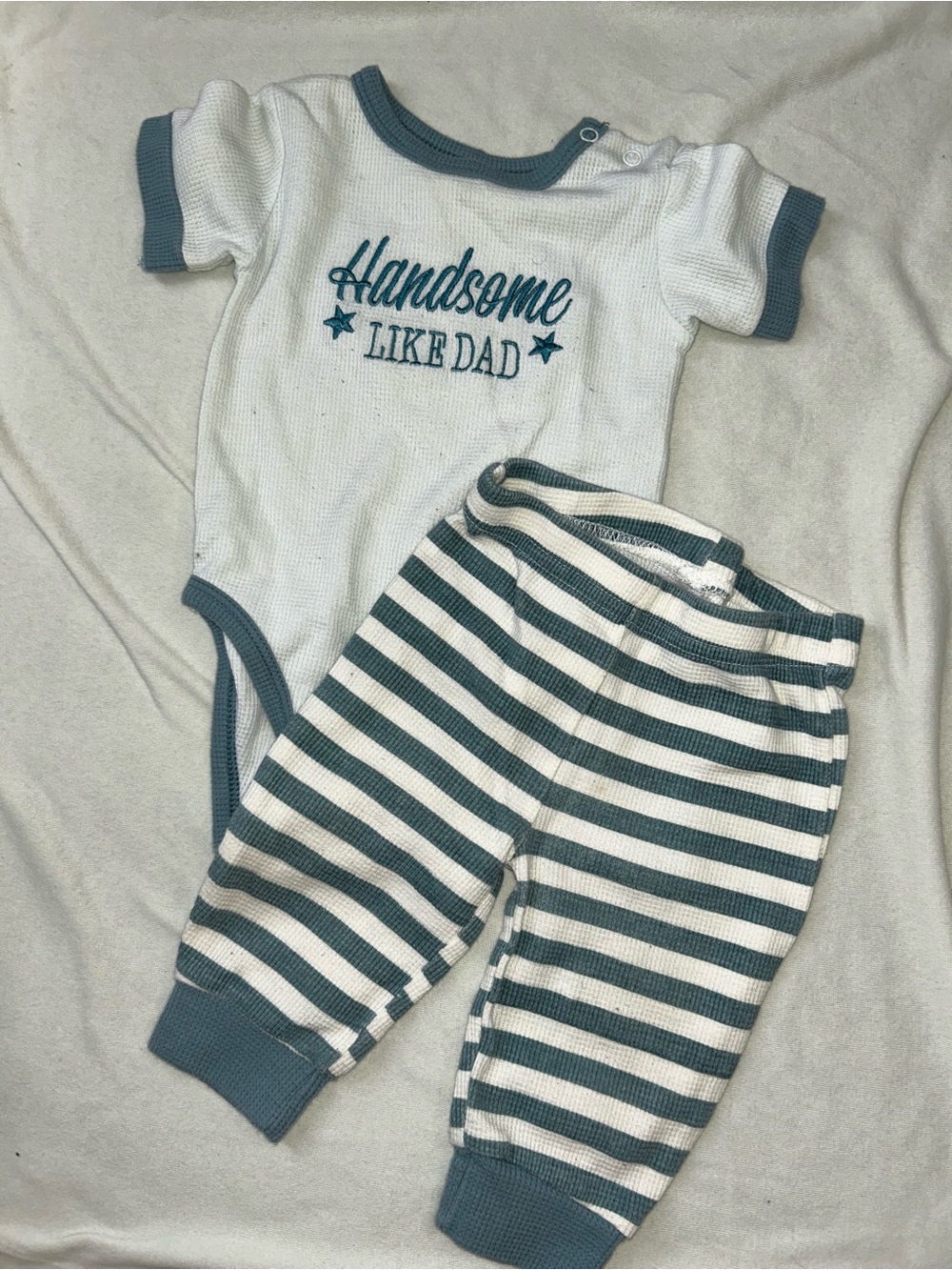 Tahari White and Teal Kids Matching Set